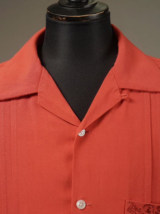 GANGSTERVILLE | RIPTIDE CLUB - S/S GUAYABERA SHIRTS / GSV5114 - Orange