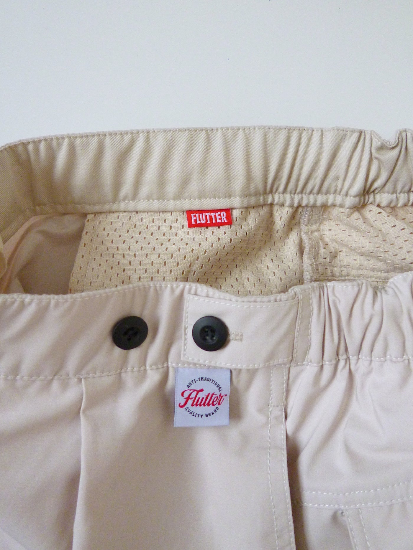FLUTTER | T/C Track Cargo Pants - Light Beige