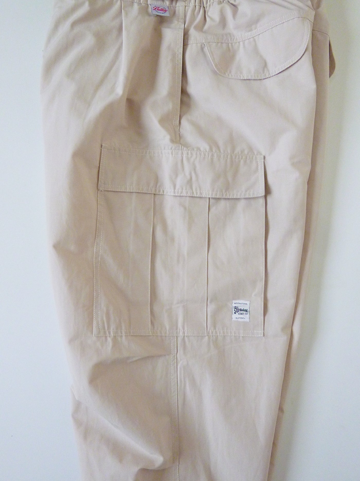 FLUTTER | T/C Track Cargo Pants - Light Beige