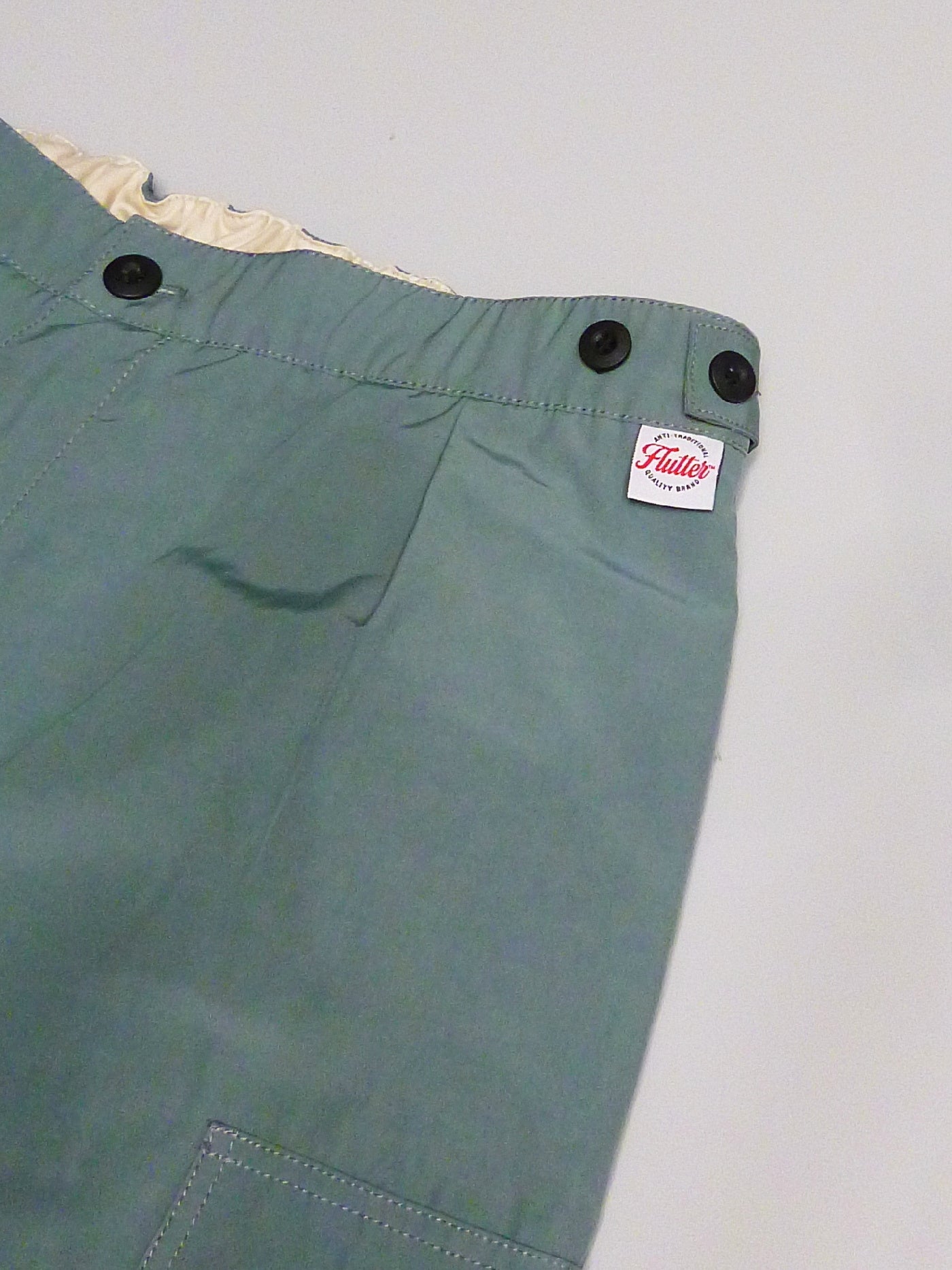 FLUTTER | T/C Track Cargo Pants - Blue Green