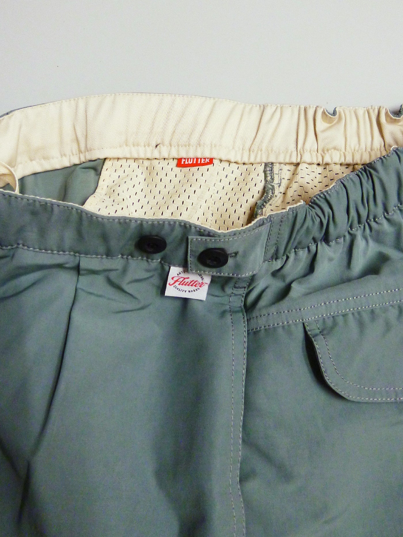 FLUTTER | T/C Track Cargo Pants - Blue Green