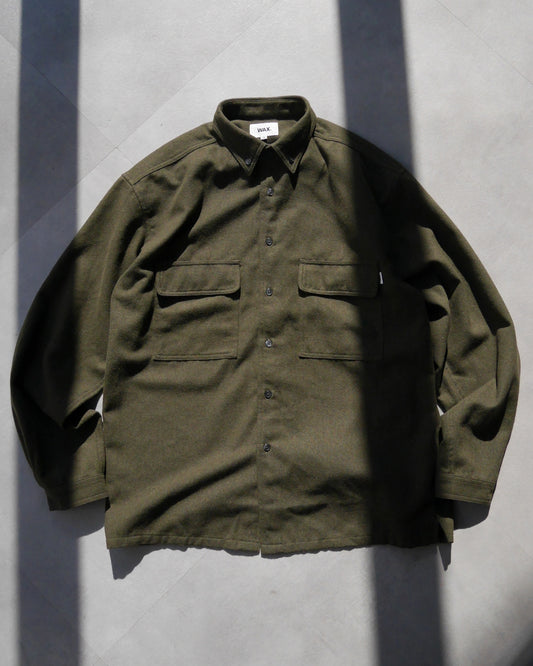 WAX | WOOL MIX HEAVY OZ SHIRTS - Olive
