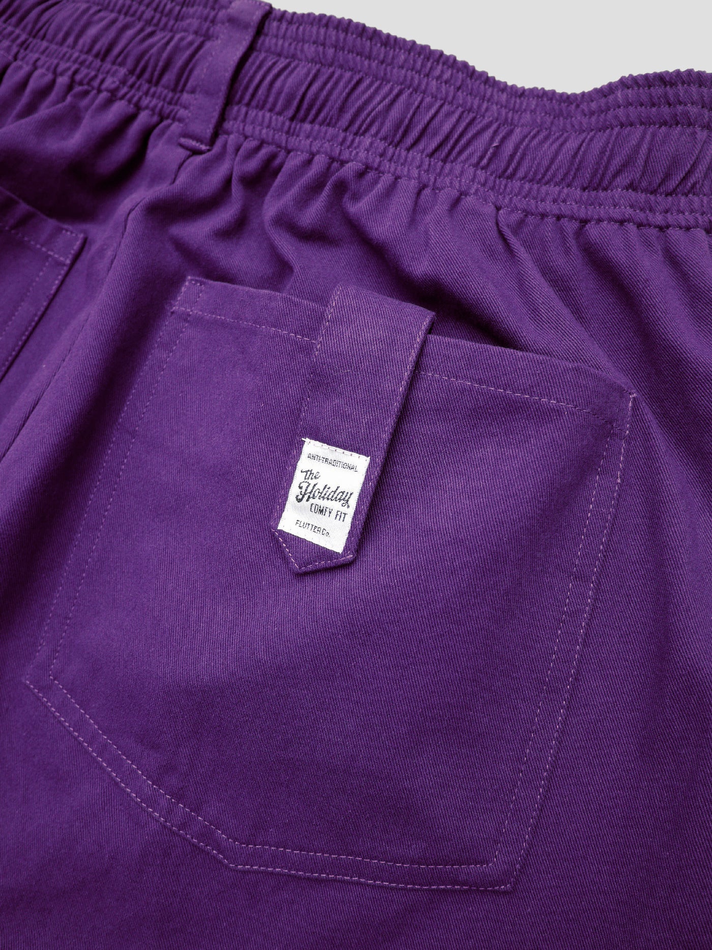 FLUTTER | The Holiday -Comfy fit- Cotton Twill Easy Pants - Purple