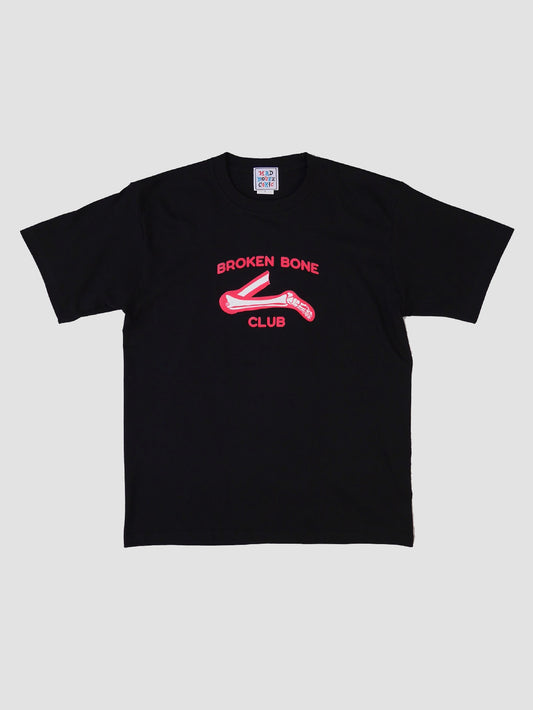 MAD MOUSE COMIC | BROKEN BONE CLUB TEE - Black