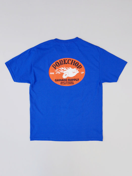 PORKCHOP | FIRE UP TEE - Blue
