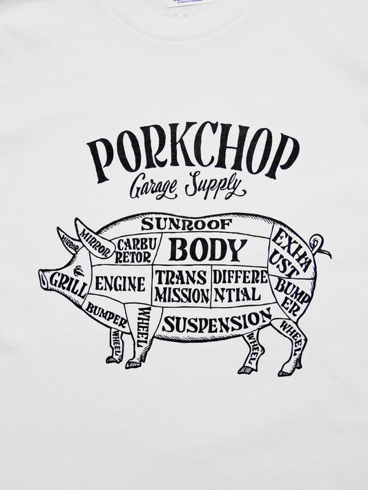 PORKCHOP | PORK FRONT TEE - White