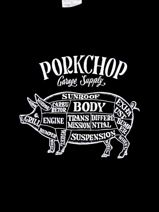 PORKCHOP | PORK FRONT TEE - Black