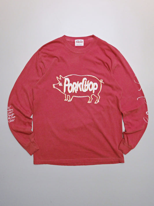 PORKCHOP | SCUM PORK L/S TEE - Crimson Red