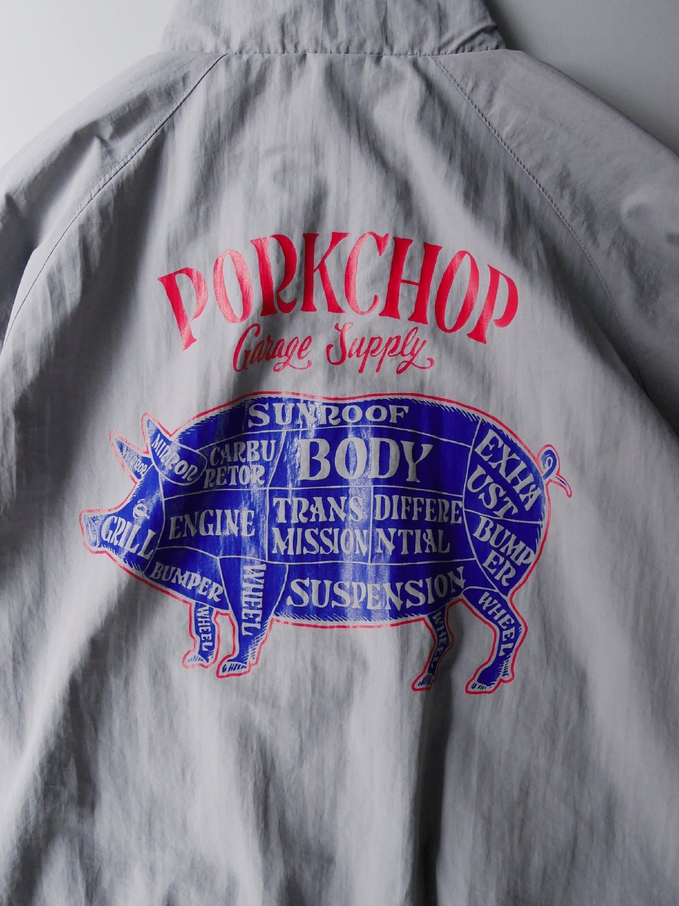 【11.2 (Sun) 12:00 Release】PORKCHOP | PORK BACK NYLON JKT - Gray