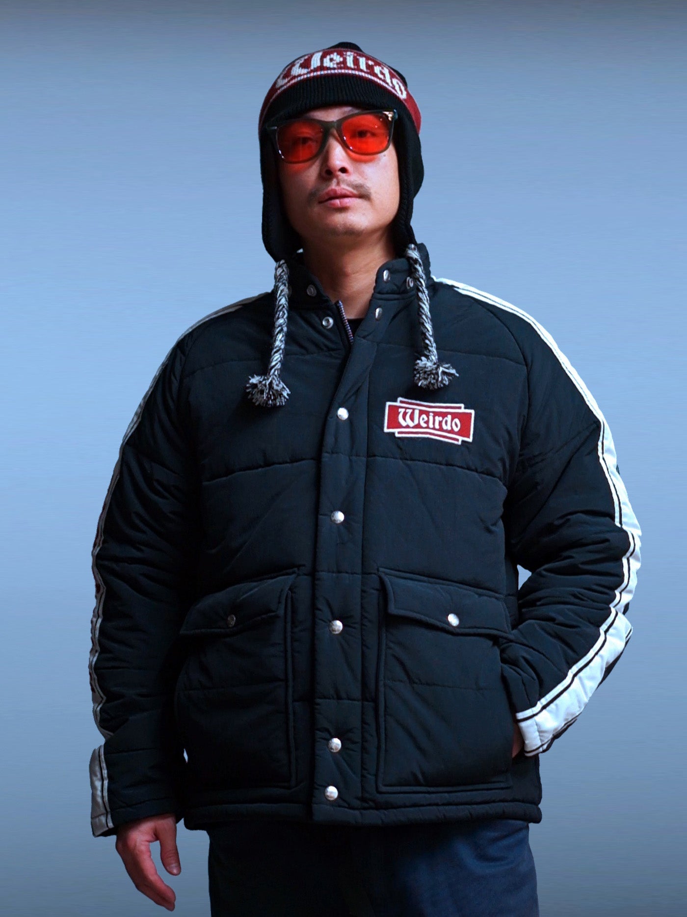 WEIRDO | FLAME - RACING JACKET - Black