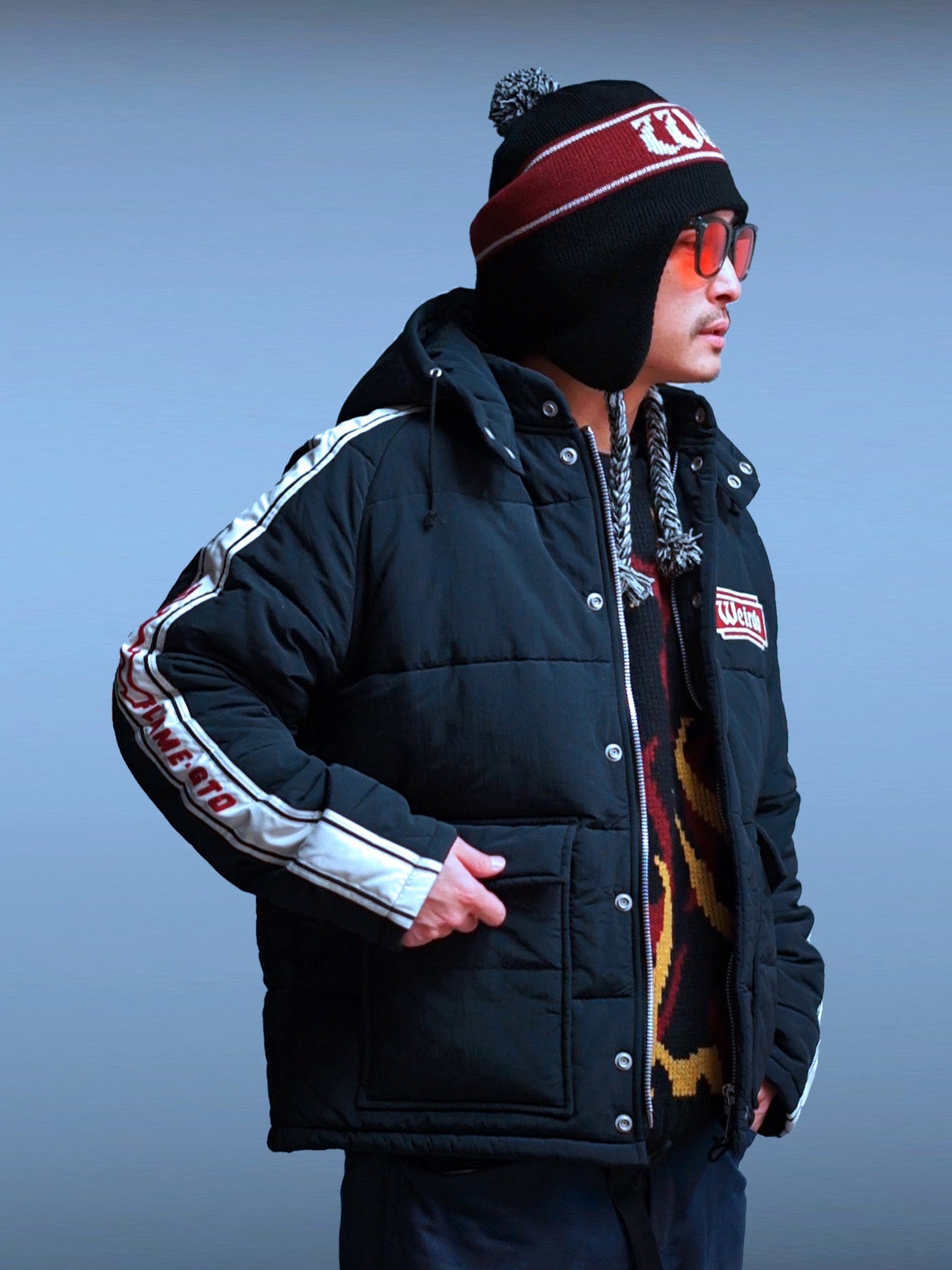 WEIRDO | FLAME - RACING JACKET - Black