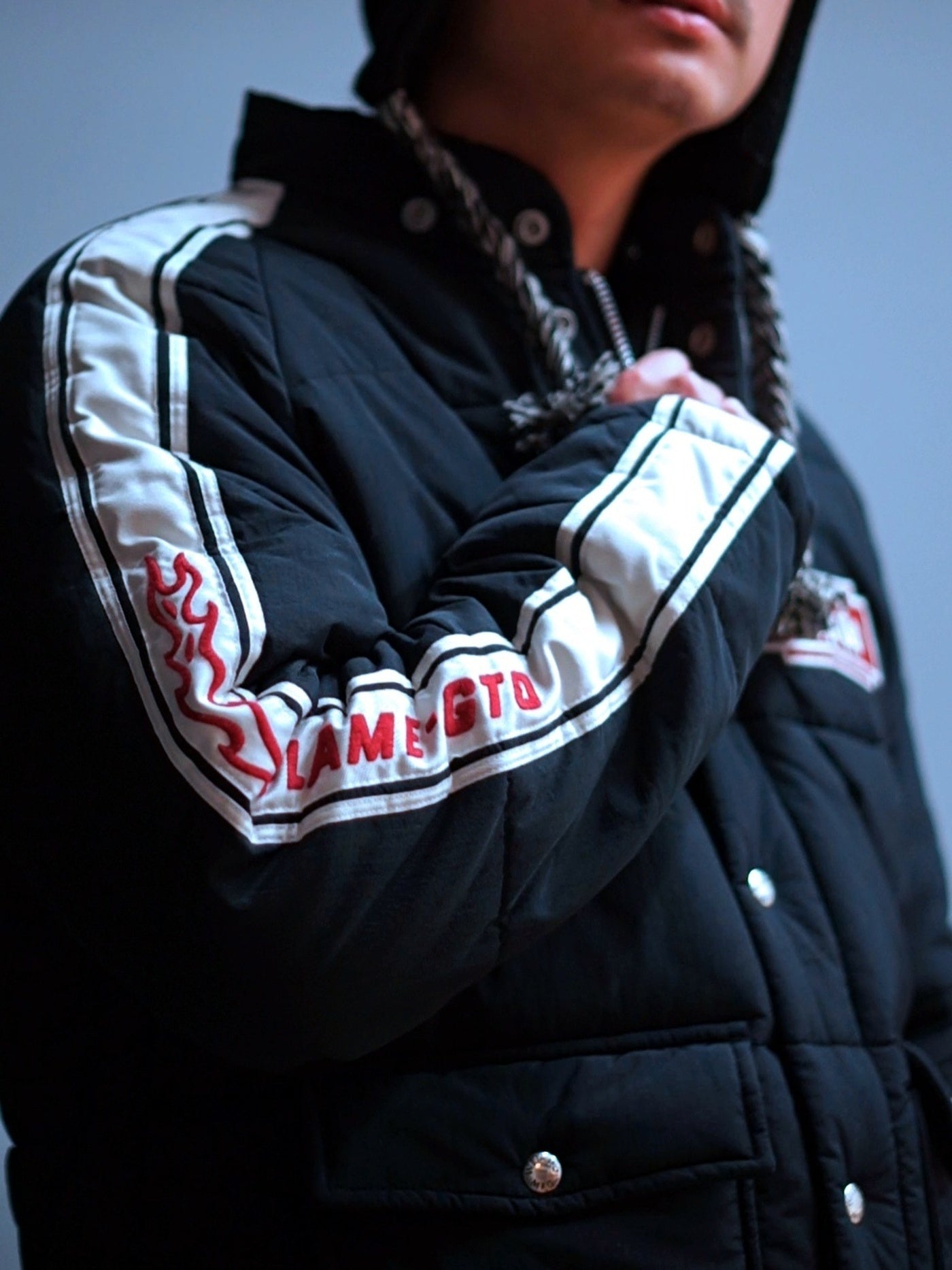 WEIRDO | FLAME - RACING JACKET - Black