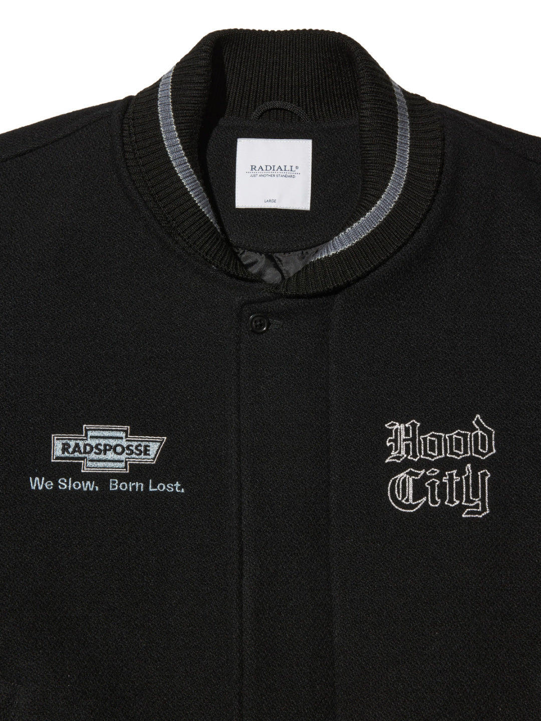RADIALL | HOOD CITY - VARSITY JACKET - Black