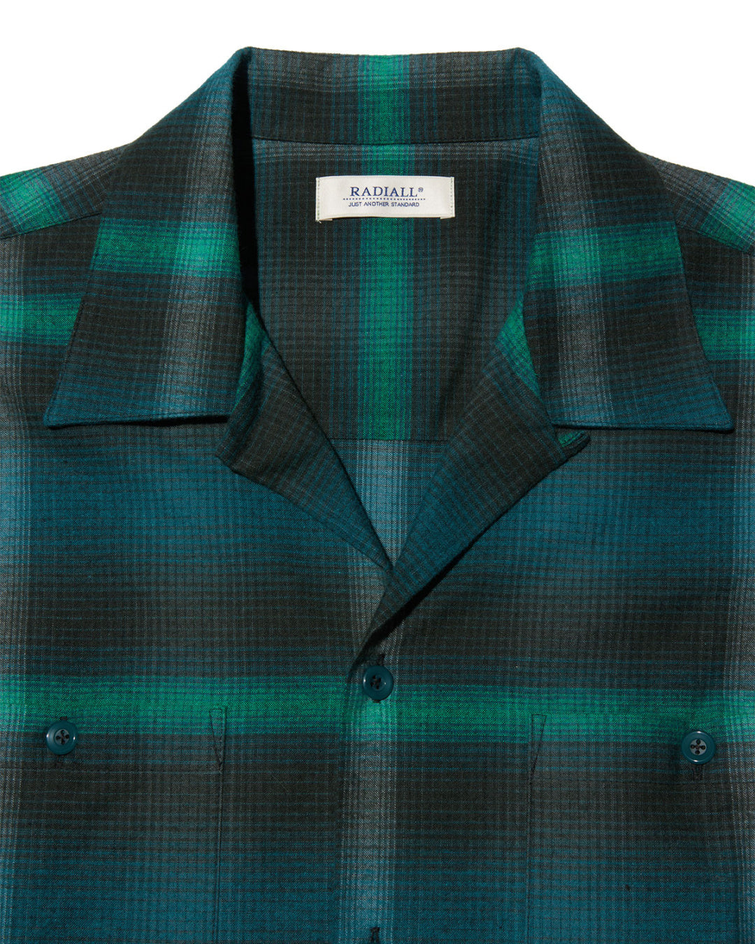 RADIALL | BOULEVARD - OPEN COLLARED SHIRT L/S - Bottle Green