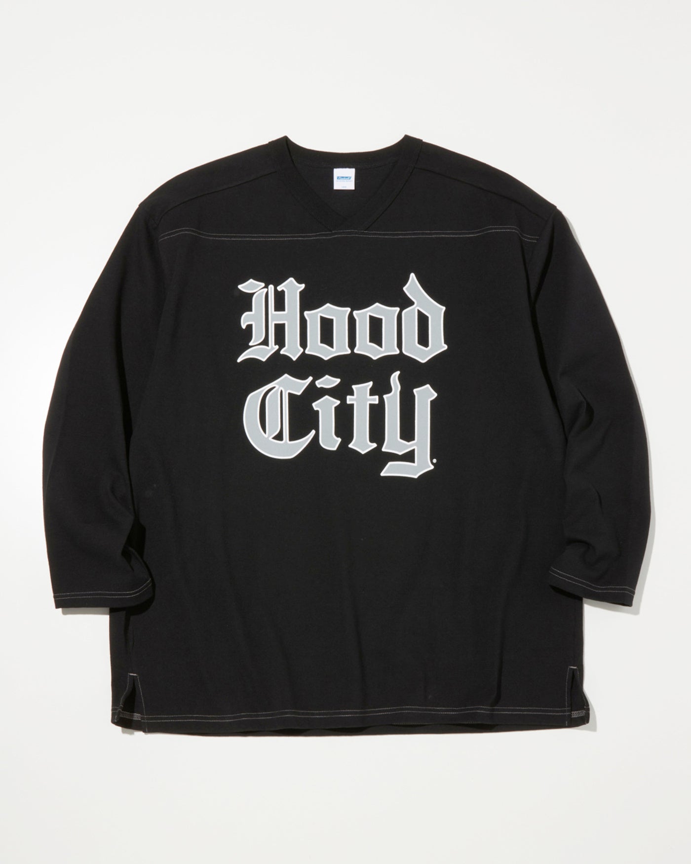 RADIALL | HOOD CITY - FOOTBALL T-SHIRT CROPPED SLEEVE - Black