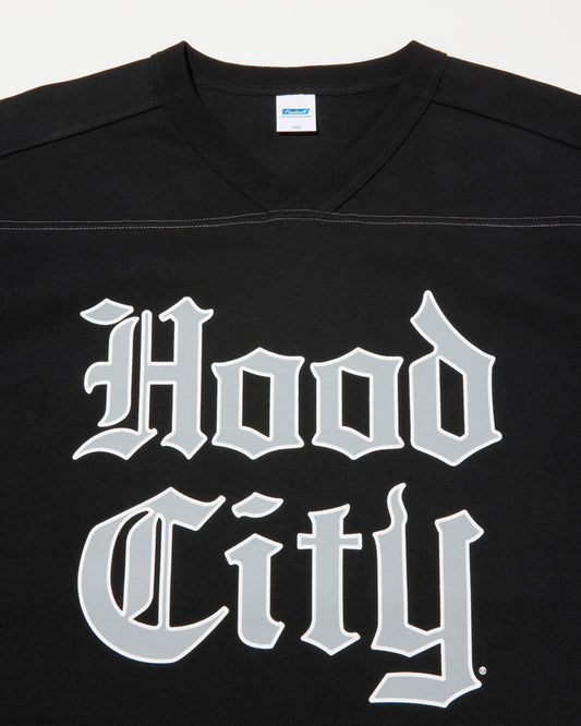 RADIALL | HOOD CITY - FOOTBALL T-SHIRT CROPPED SLEEVE - Black