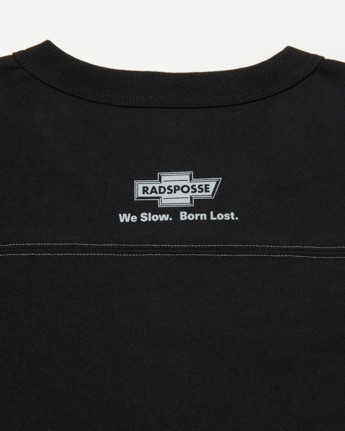 RADIALL | HOOD CITY - FOOTBALL T-SHIRT CROPPED SLEEVE - Black