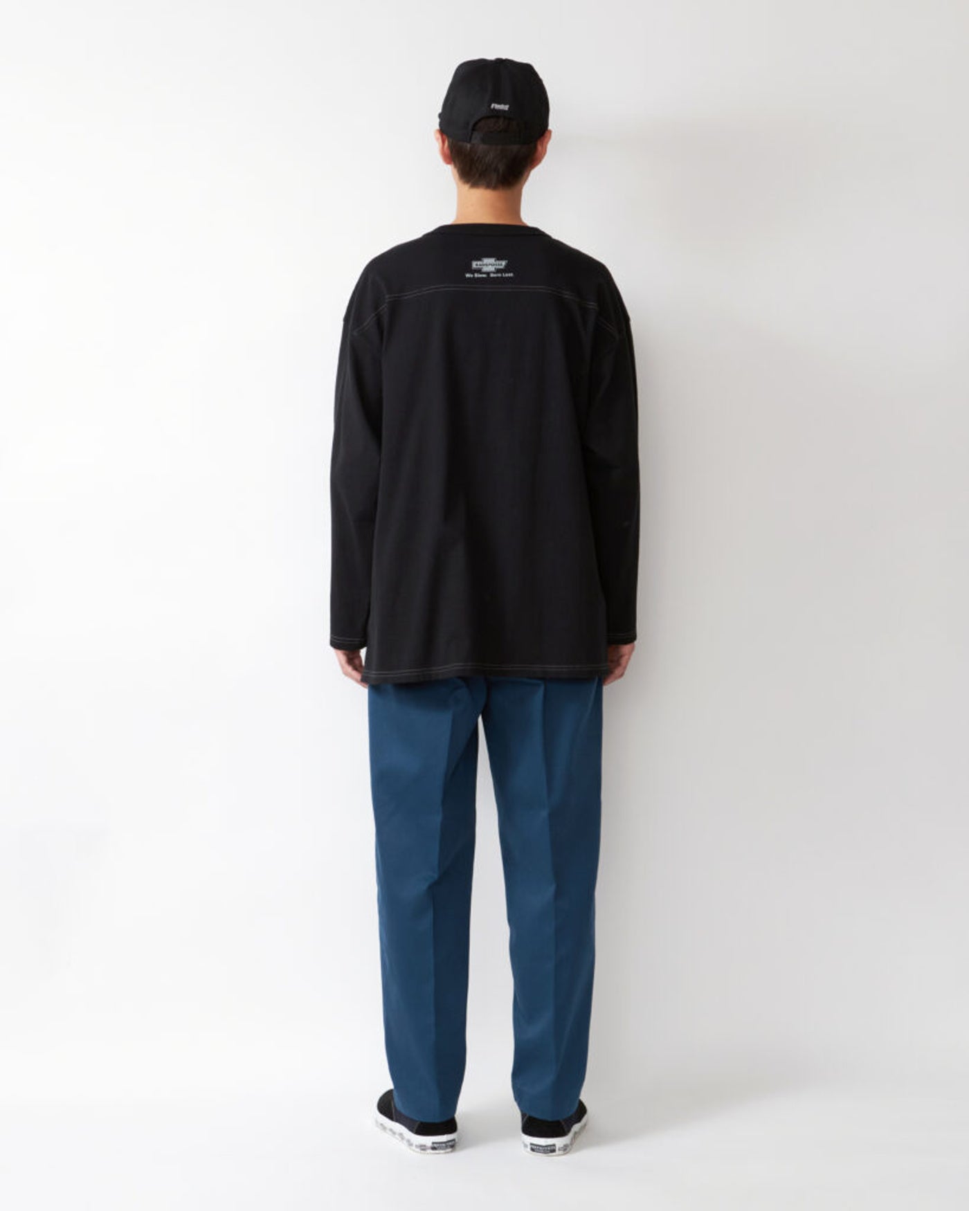 RADIALL | HOOD CITY - FOOTBALL T-SHIRT CROPPED SLEEVE - Black