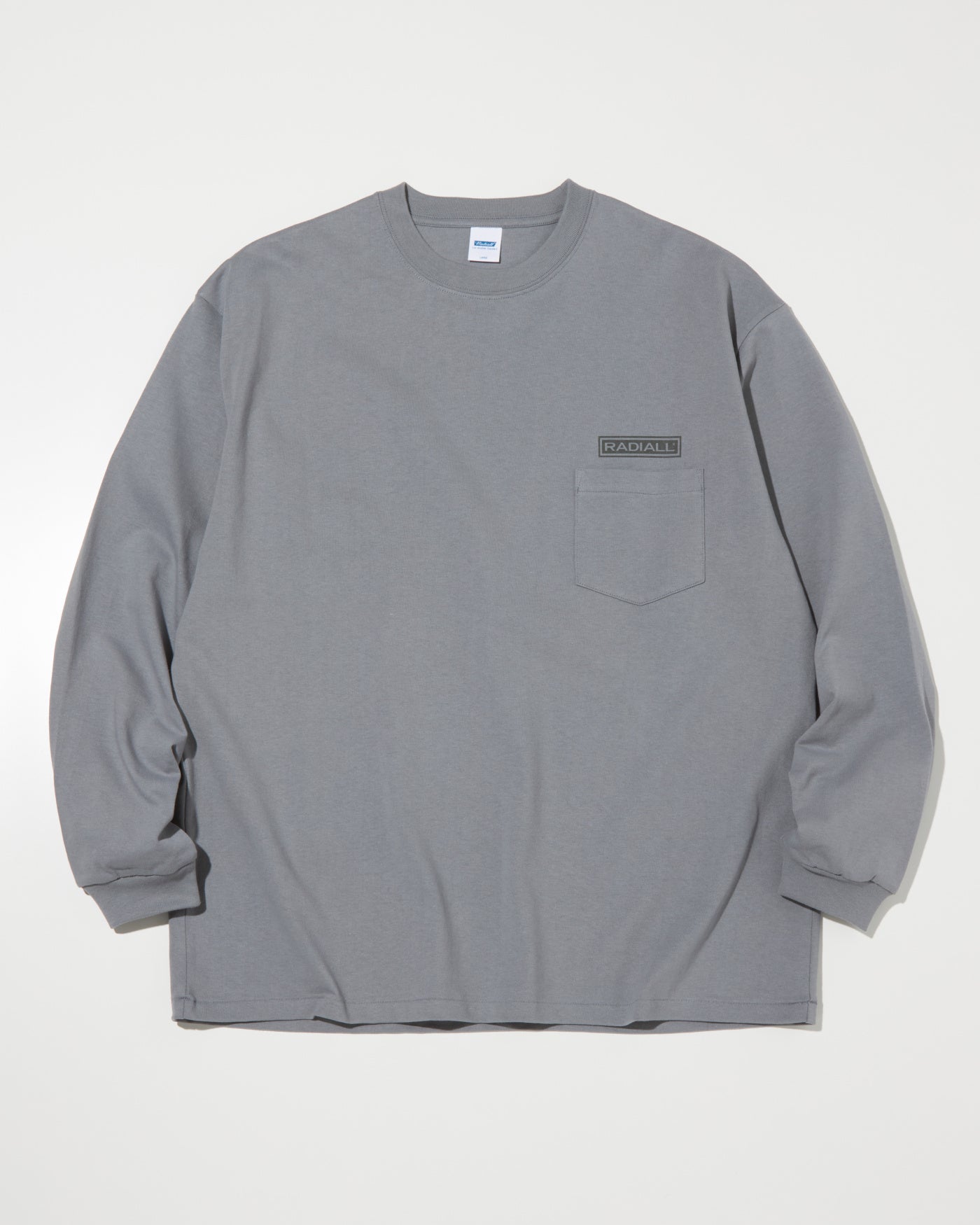 RADIALL | SHAKEDOWN BOULEVARD - CREW NECK T-SHIRT L/S - Steel Gray