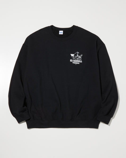 RADIALL | TRUE DEAL POT - CREW NECK SWEATSHIRT L/S - Black