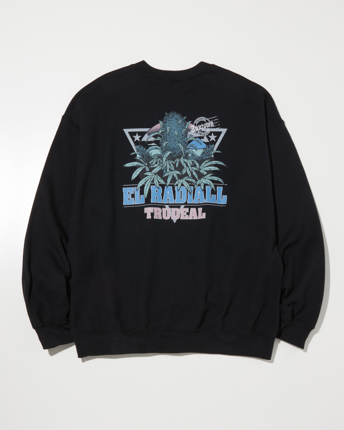 RADIALL | TRUE DEAL POT - CREW NECK SWEATSHIRT L/S - Black