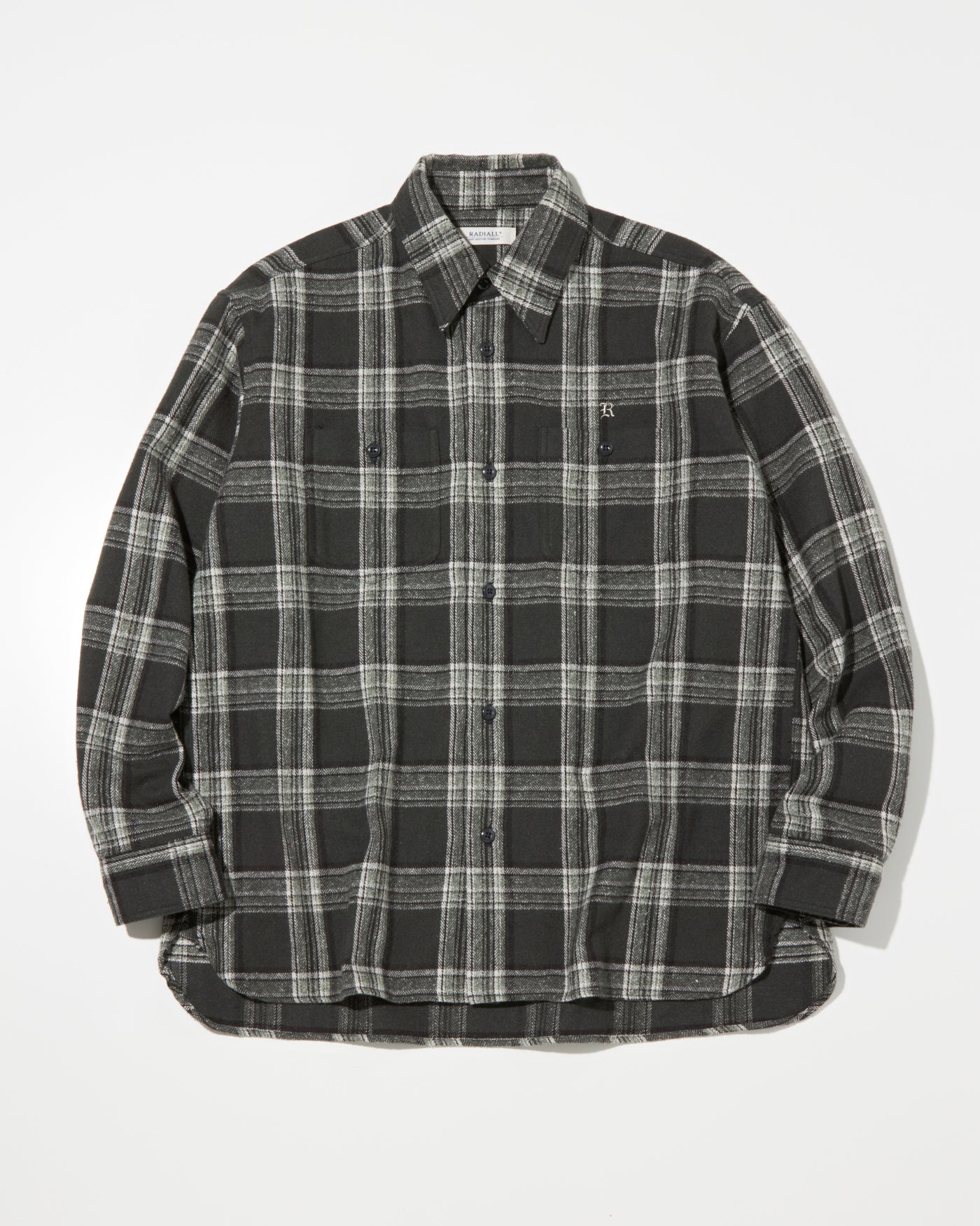 RADIALL | LO-N-SLO - C.P.O. SHIRT L/S - Black オンブレーチェック