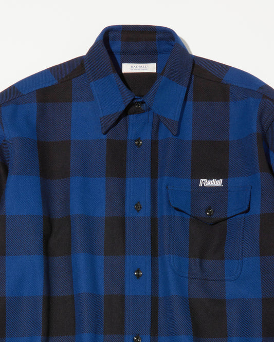 RADIALL | TAILGATE - REGULAR COLLARED SHIRT L/S - Navy/Black