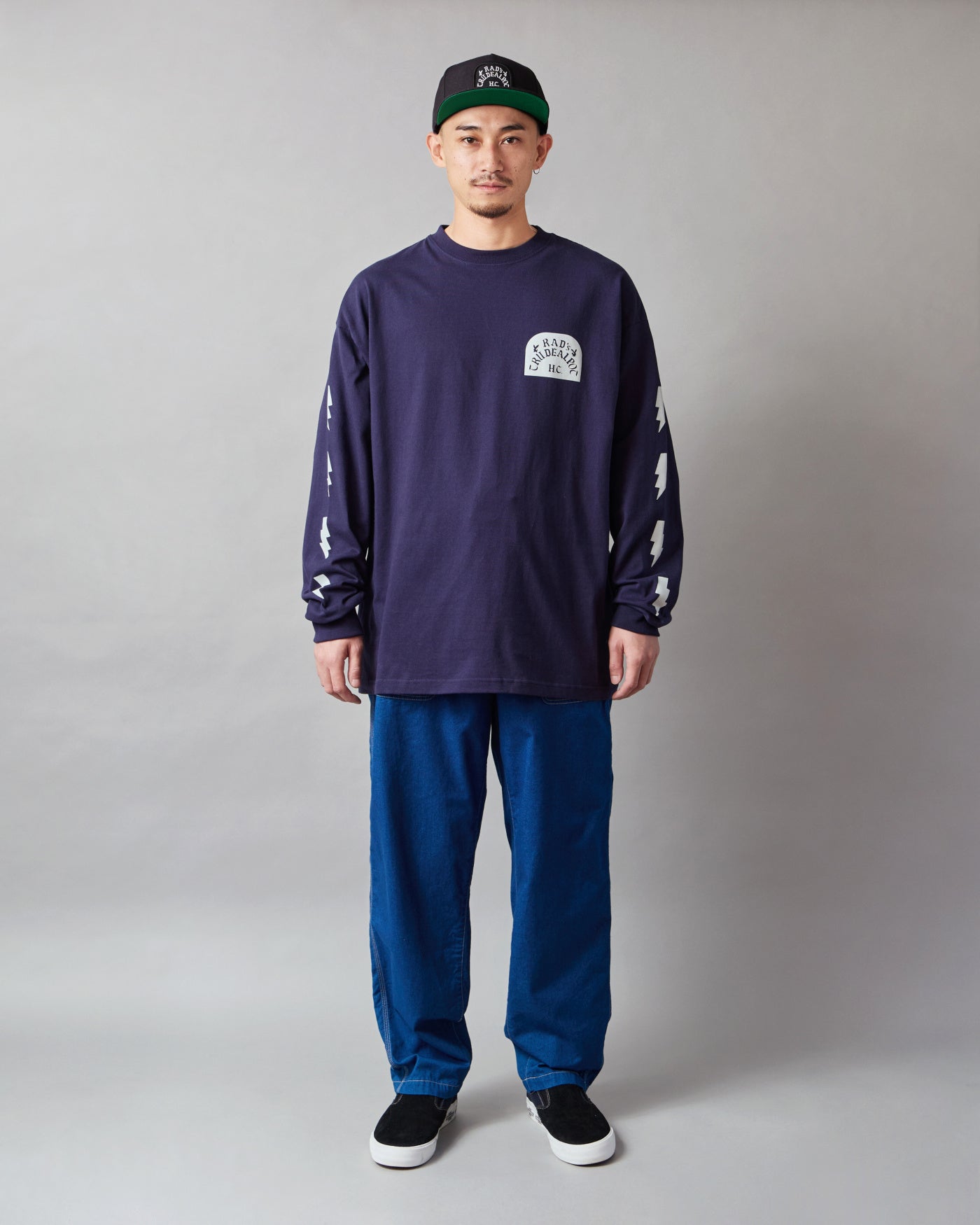 RADIALL | TOMBSTONE - CREW NECK T-SHIRT L/S - Navy