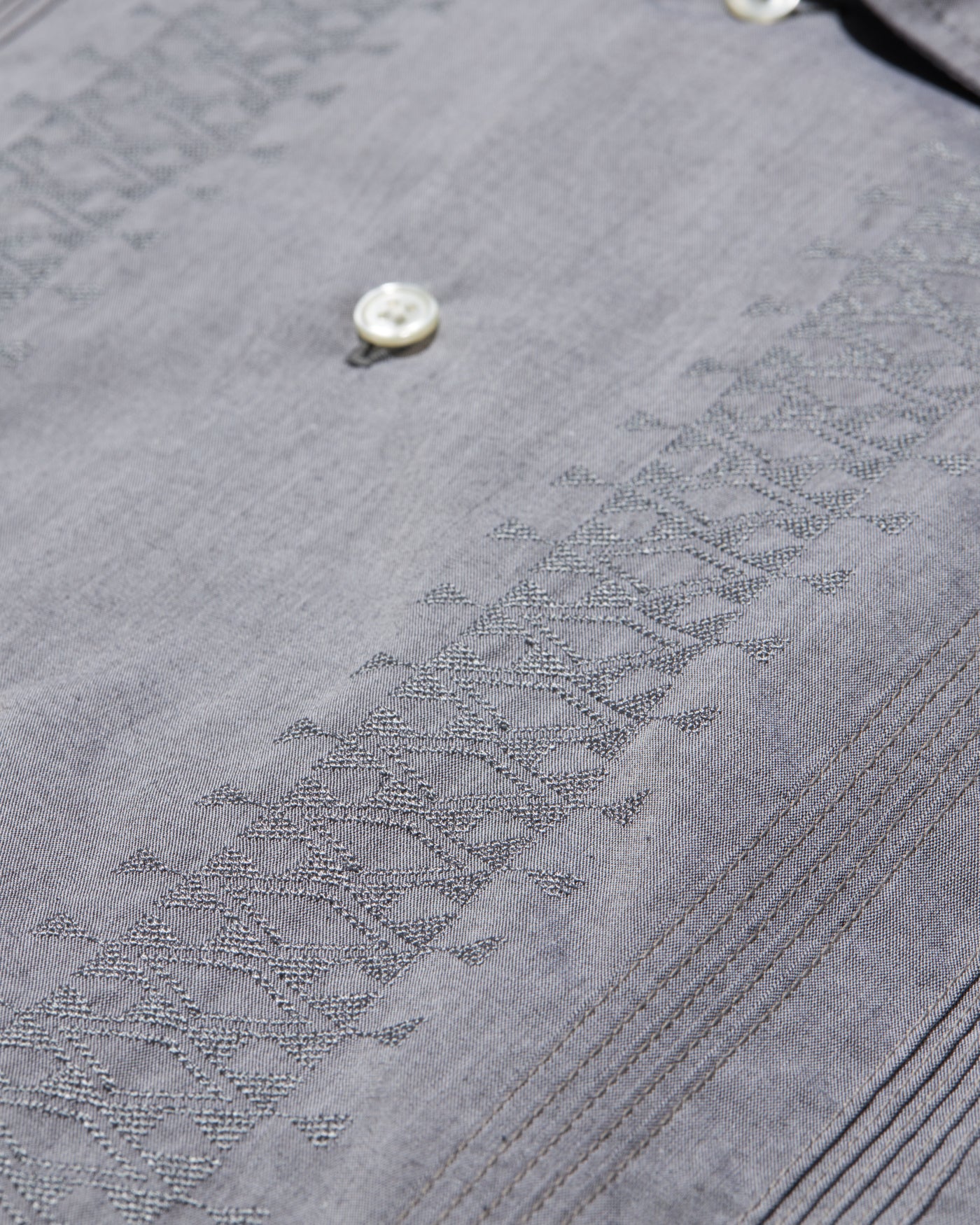 RADIALL | CUBA - OPEN COLLARED SHIRT S/S - Gray