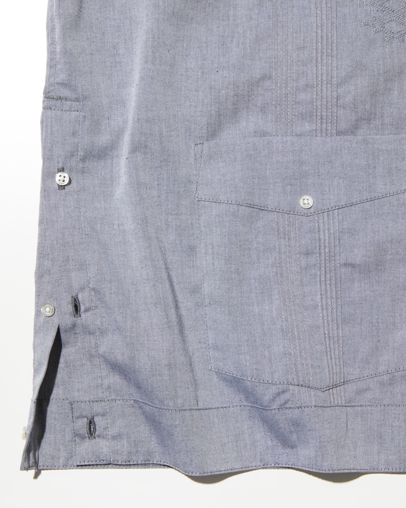 RADIALL | CUBA - OPEN COLLARED SHIRT S/S - Gray