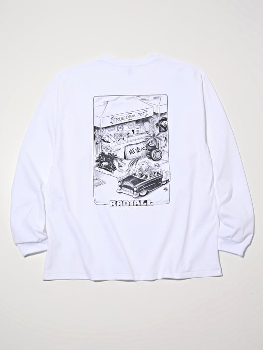 RADIALL | Choju Giga - CREW NECK T-SHIRT L/S - White