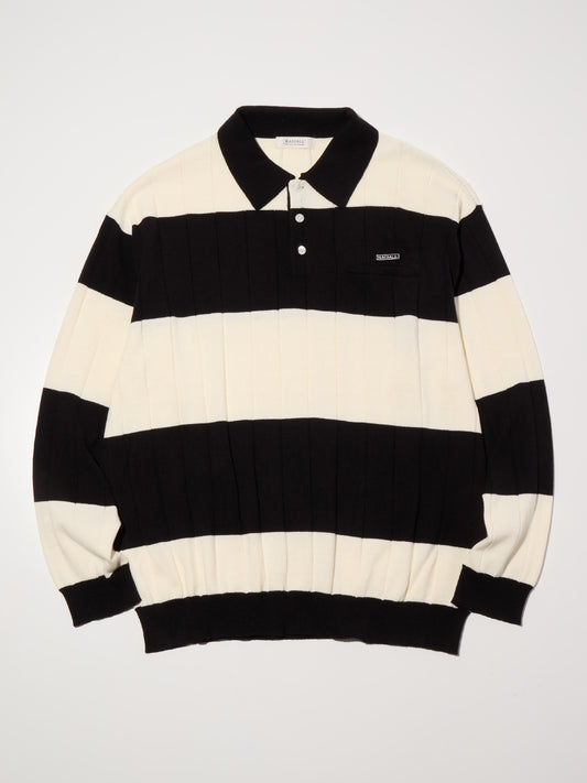 RADIALL | Skunk - POLO SWEATER L/S - Border