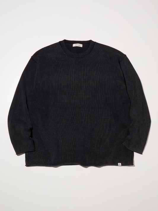RADIALL | Ludwig - CREW NECK SWEATER L/S - Faded Black