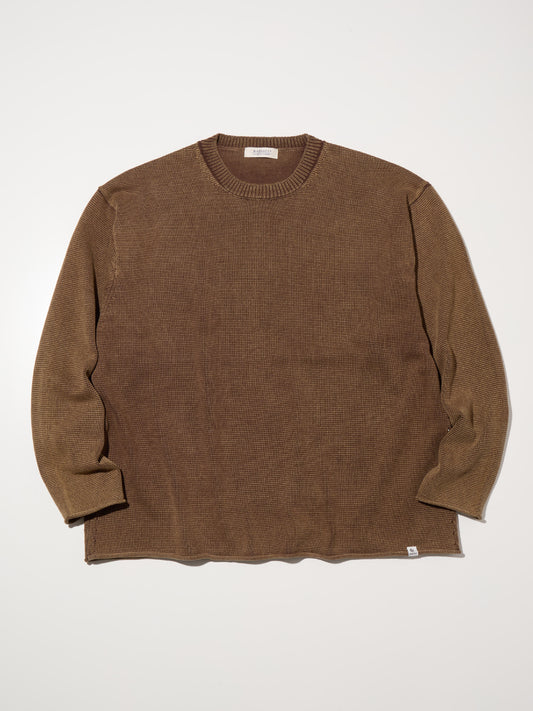 RADIALL | Ludwig - CREW NECK SWEATER L/S - Faded Brown