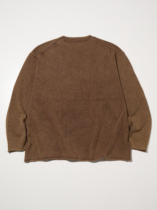 RADIALL | Ludwig - CREW NECK SWEATER L/S - Faded Brown