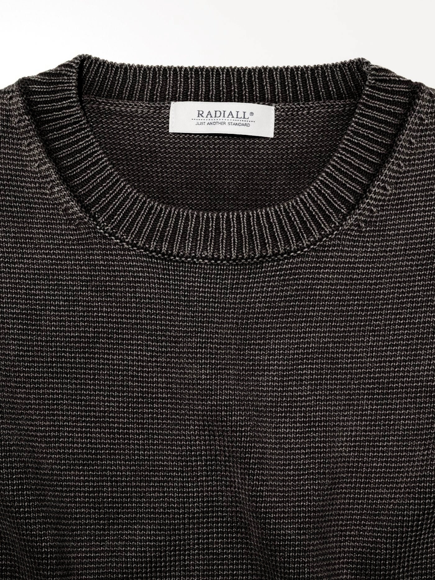 RADIALL | Ludwig - CREW NECK SWEATER L/S - Faded Black