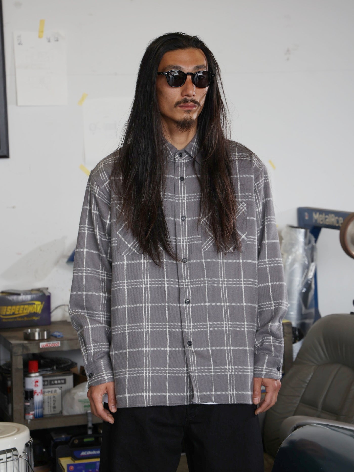 RADIALL | Cutlass - REGULAR COLLARED SHIRT L/S - Gray