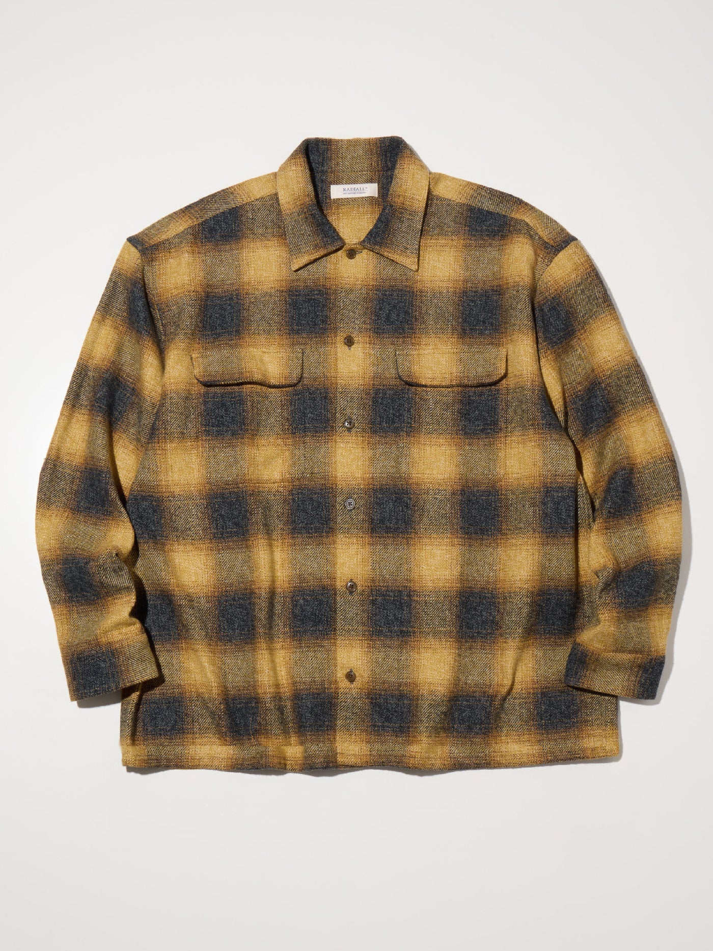 【10.11 (Sat) 12:00 Release】RADIALL | Shore - OPEN COLLARED SHIRT L/S - Yellow