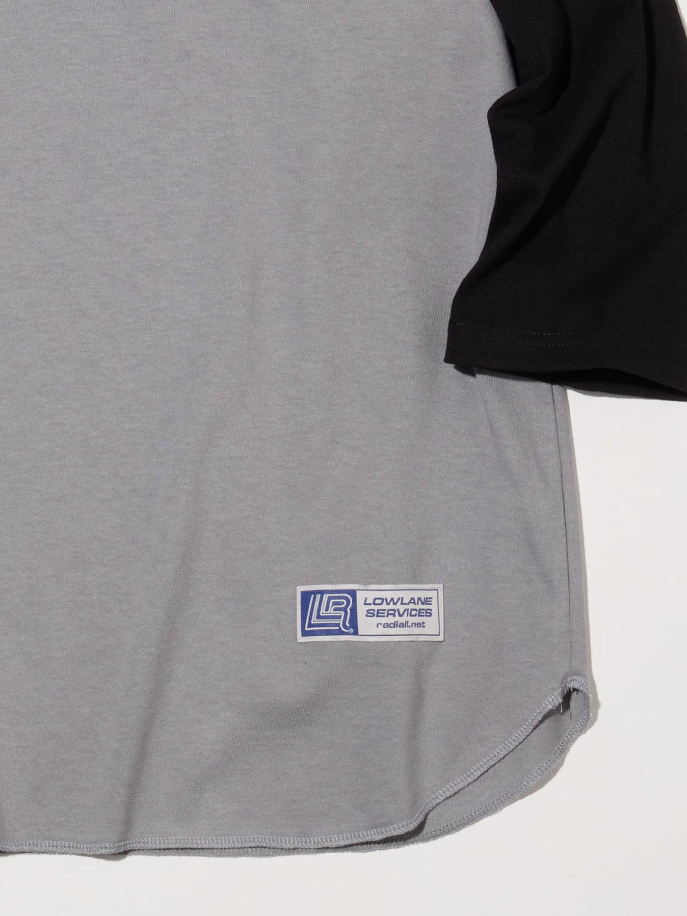 【8.23 (Sat) 12:00 Release】RADIALL | Oval - CREW NECK RAGLAN SHIRT 3Q/S - Gray