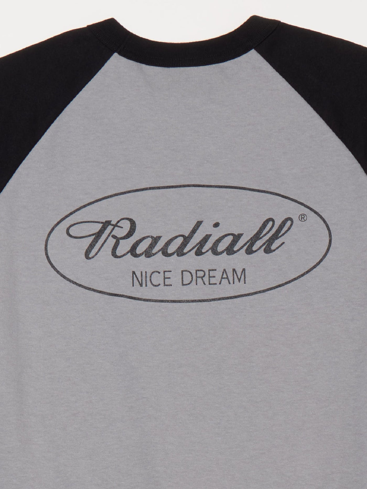 【8.23 (Sat) 12:00 Release】RADIALL | Oval - CREW NECK RAGLAN SHIRT 3Q/S - Gray