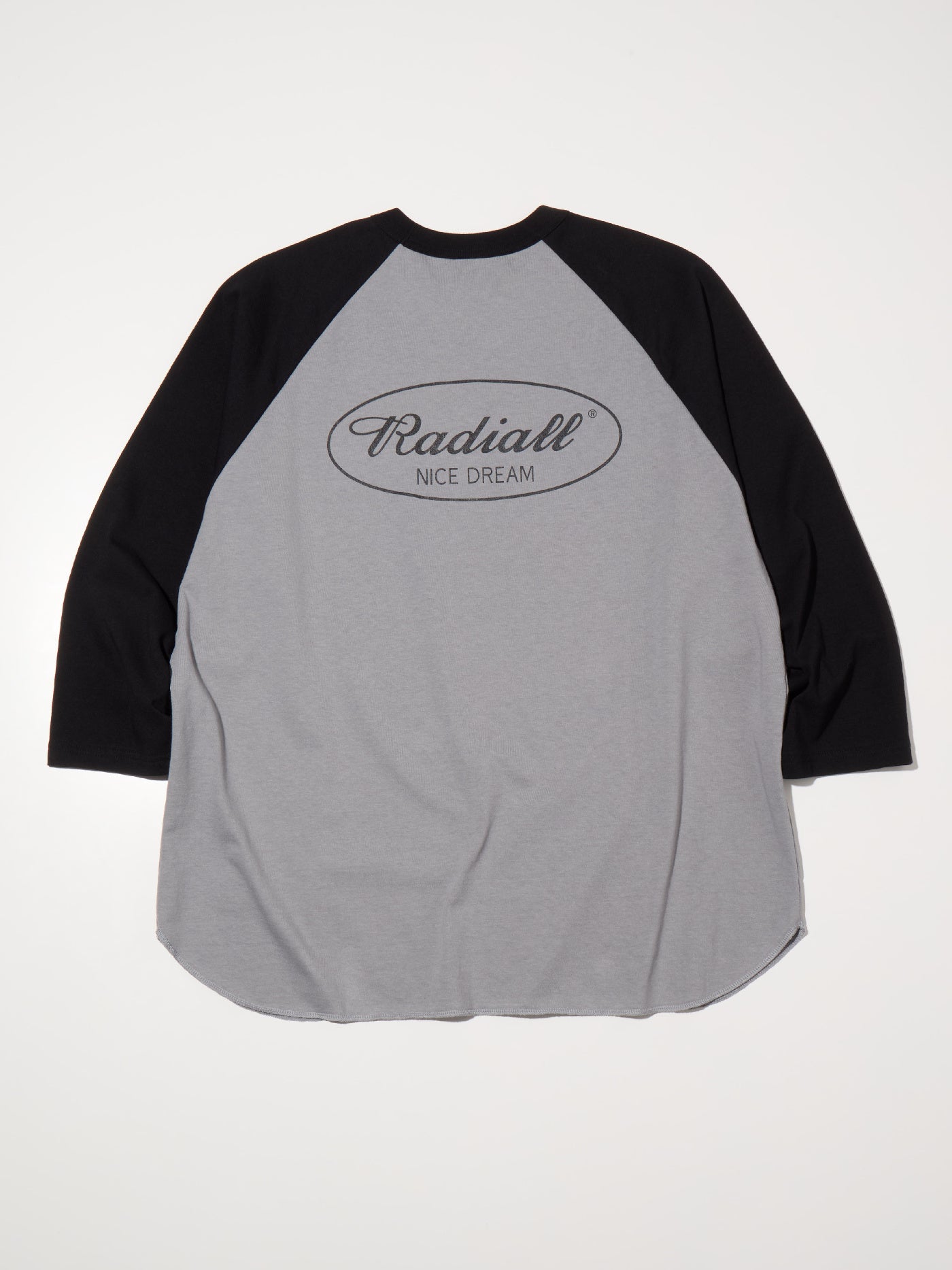 【8.23 (Sat) 12:00 Release】RADIALL | Oval - CREW NECK RAGLAN SHIRT 3Q/S - Gray
