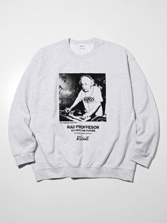 【12.20 (Sat) 12:00 Release】RADIALL | E=Mc2 - CREW NECK SWEATSHIRT L/S - Faded Ash Gray
