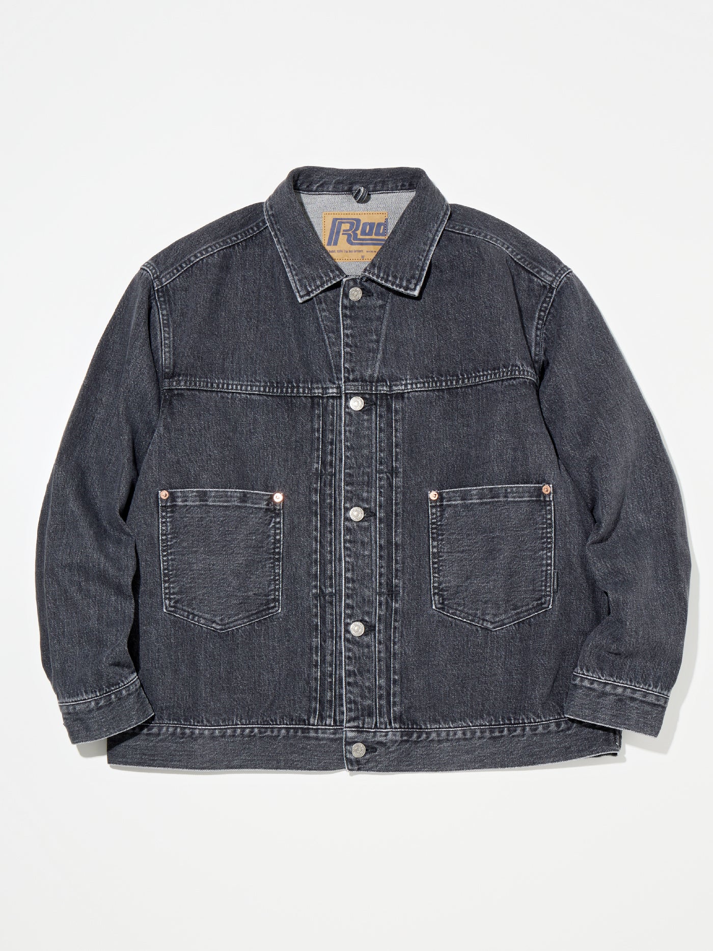 RADIALL | Classic 350 Top - TRUCKER JACKET - Light Black