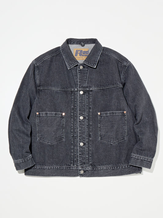 RADIALL | Classic 350 Top - TRUCKER JACKET - Light Black