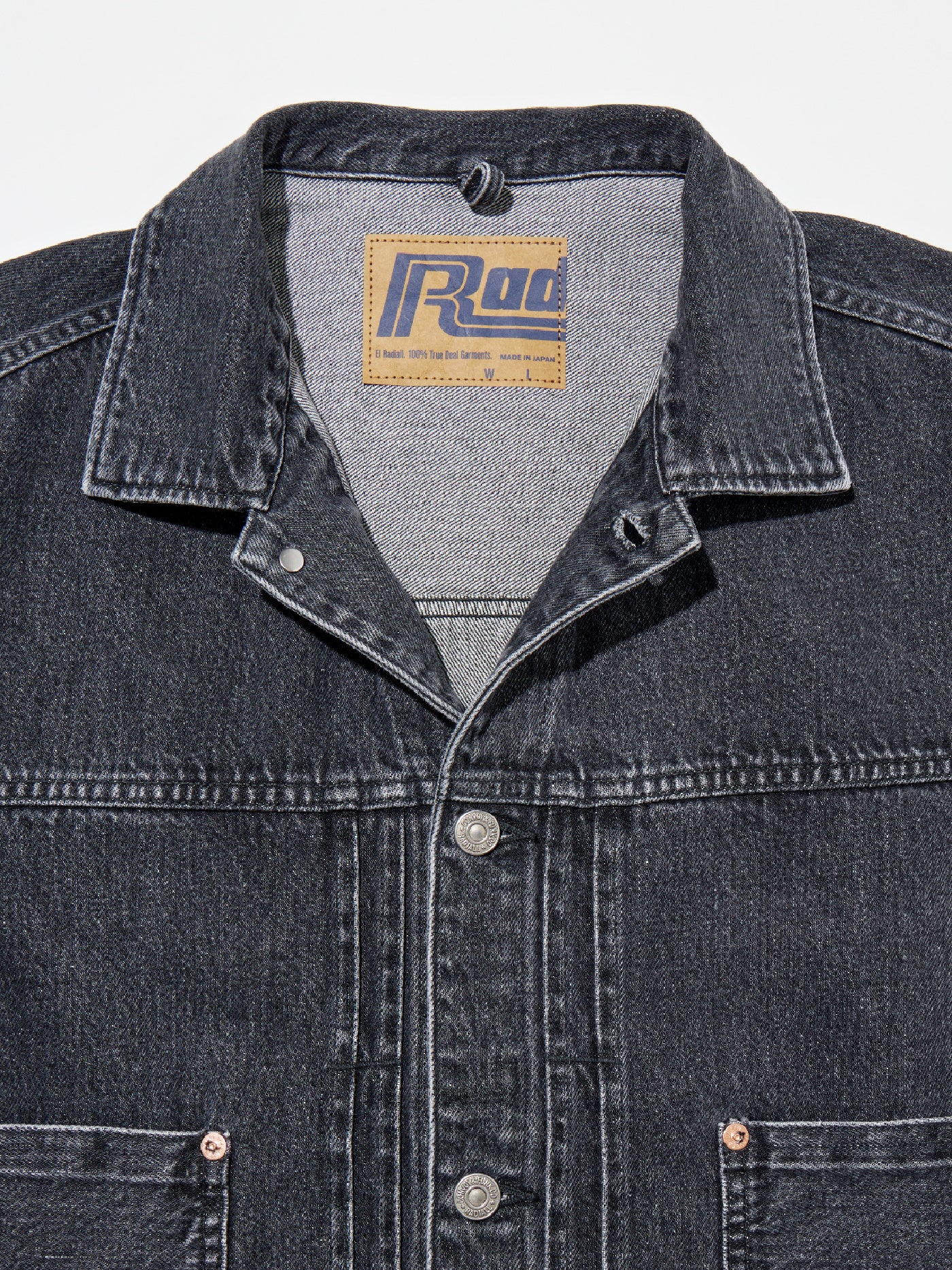 RADIALL | Classic 350 Top - TRUCKER JACKET - Light Black