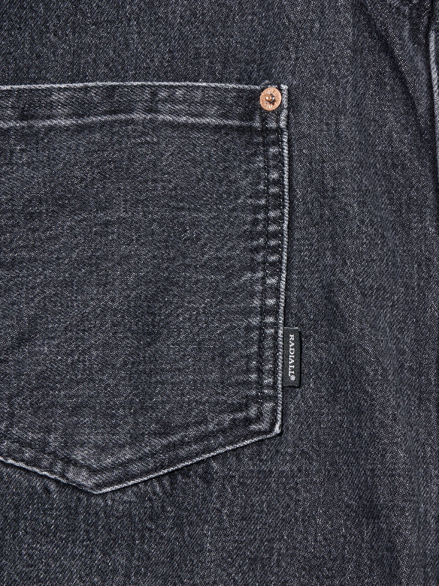RADIALL | Classic 350 Top - TRUCKER JACKET - Light Black