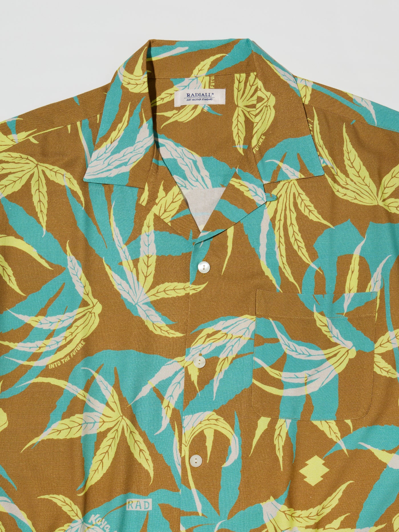 RADIALL | Into The Future - OPEN COLLARED SHIRT S/S - Brown