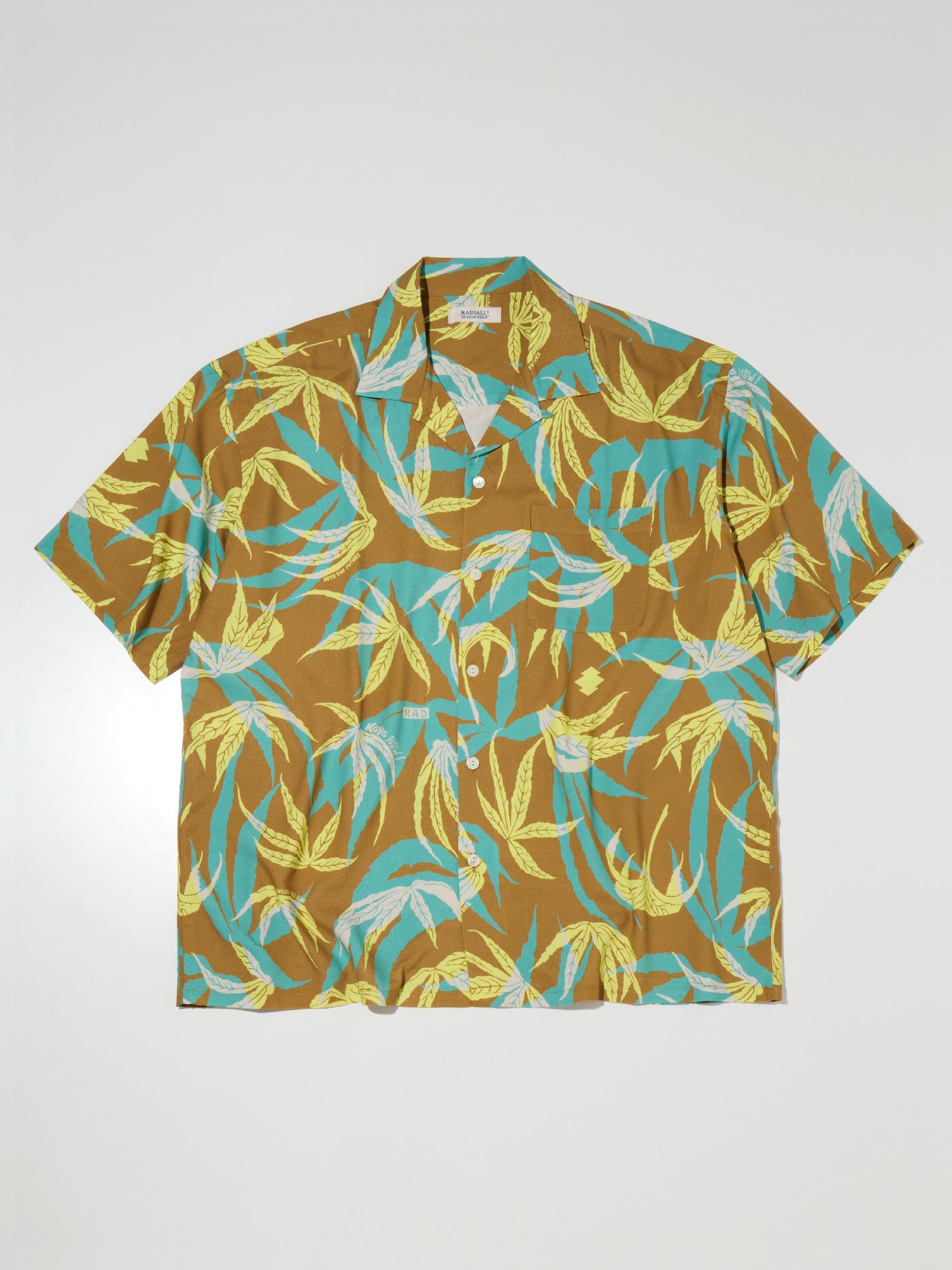 RADIALL | Into The Future - OPEN COLLARED SHIRT S/S - Brown