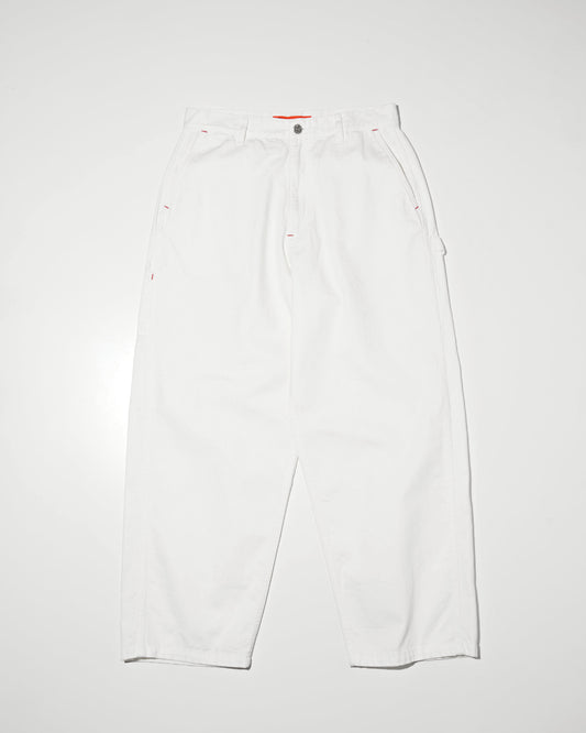【4.4 (Sat) 12:00 Release】RADIALL | Chev - WIDE FIT CARPENTER PANTS - White