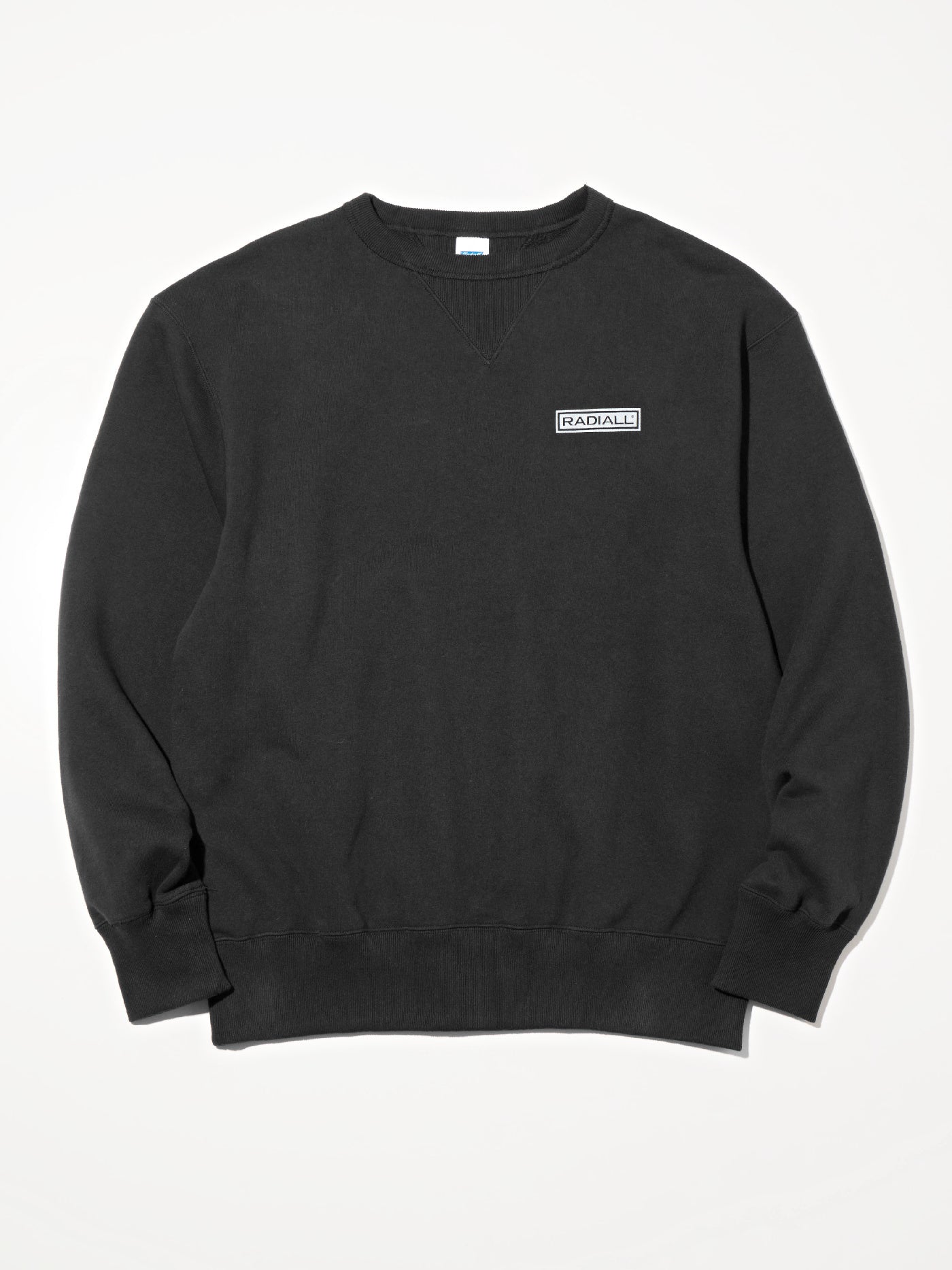 【10.25 (Sat) 12:00 Release】RADIALL | Boulevard - LOOPWHEEL CREW NECK SWEATSHIRT L/S - Ink Black